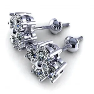 0.50-1.50 CT Round Cut Diamonds - Diamond Earrings