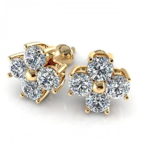 0.50-1.50 CT Round Cut Diamonds - Diamond Earrings