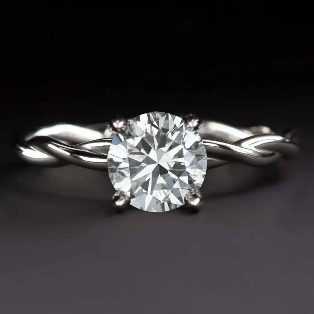 1.17ct F-G SI VERY GOOD CUT DIAMOND ENGAGEMENT RING ROUND BRILLIANT SOLITAIRE