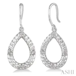 1/20 Ctw Round Cut Diamond Earrings in Sterling Silver