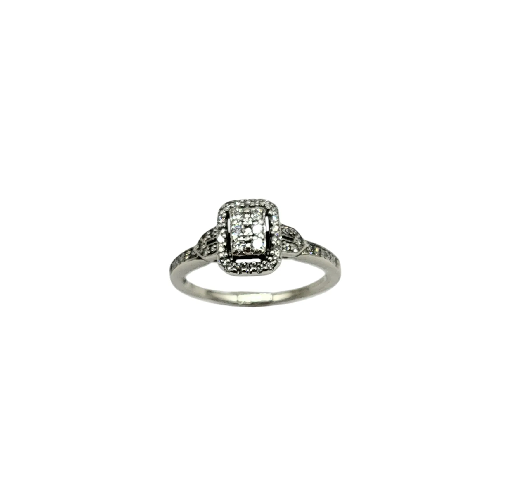 1/3 Carat Diamond Cluster Ring with Halo