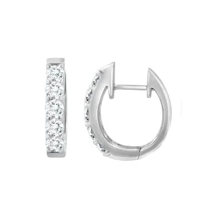 14KW 10RD1.02CT  EARRING HUGGIES (102DE1134-100)