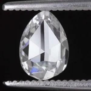 1.5ct F SI2 ROSE CUT DIAMOND PEAR VINTAGE LOOSE NATURAL ENGAGEMENT 1.5 CARAT