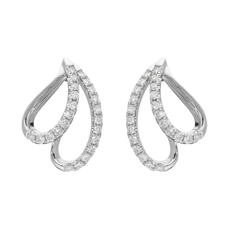 18ct White Gold 0.33ct Diamond Stud Earrings