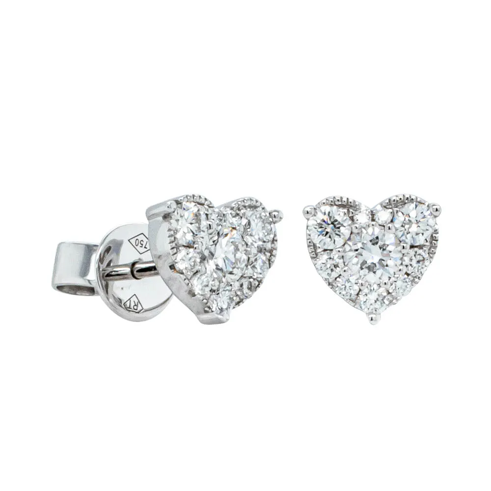 18ct White Gold .57ct Diamond Stud Earrings