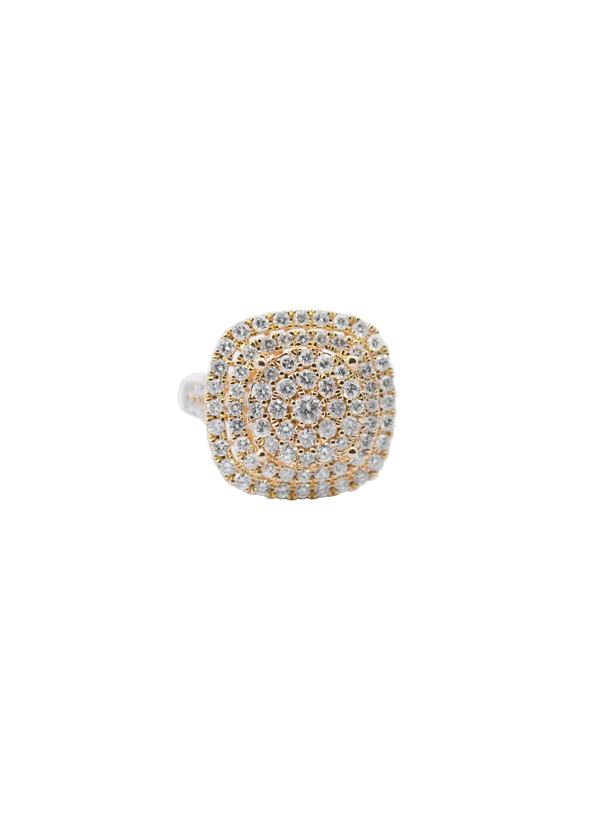 2.00ct Diamond 14K Gold Pave Cocktail Ring