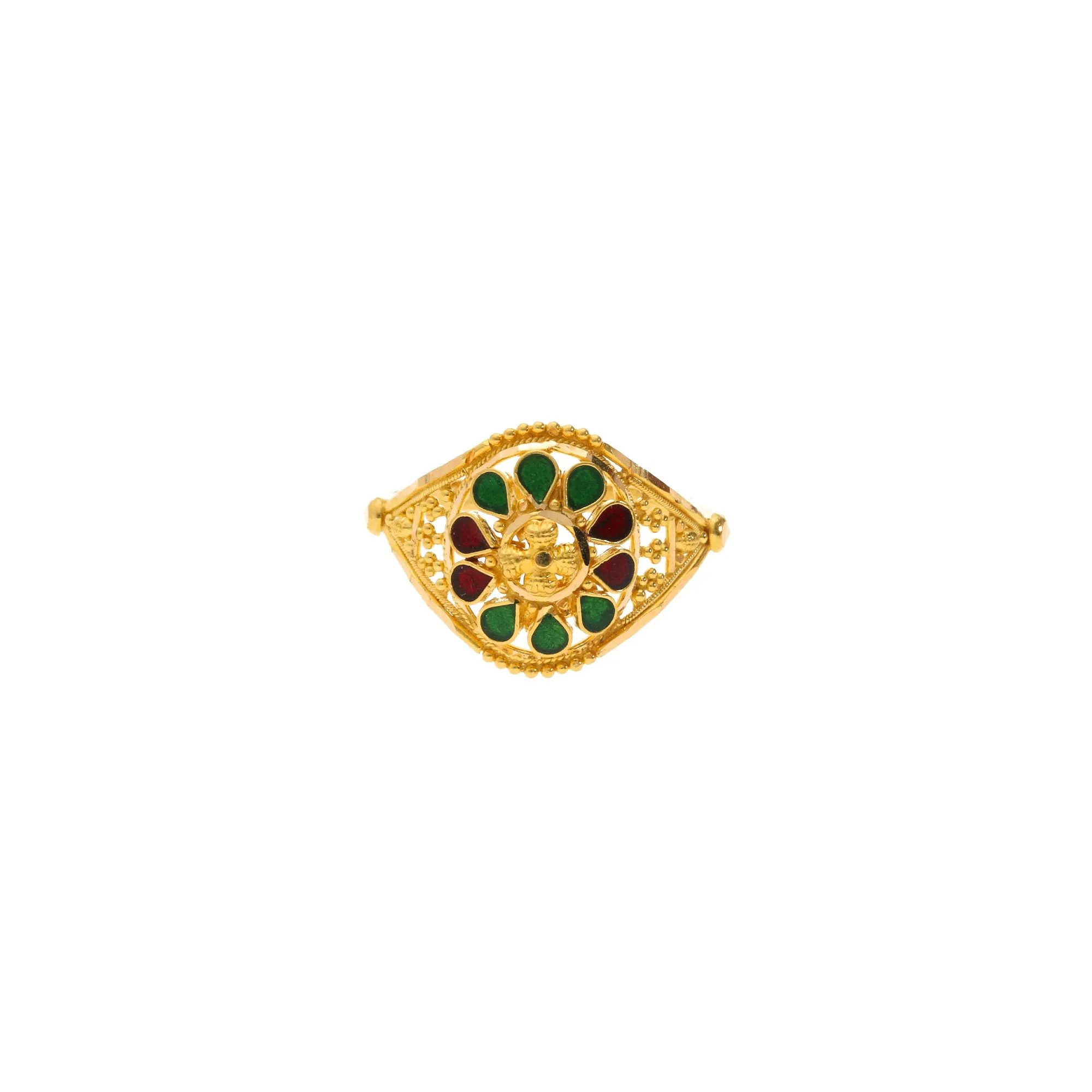 22K Gold & Enamel Allure Ring