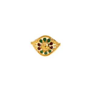 22K Gold & Enamel Allure Ring