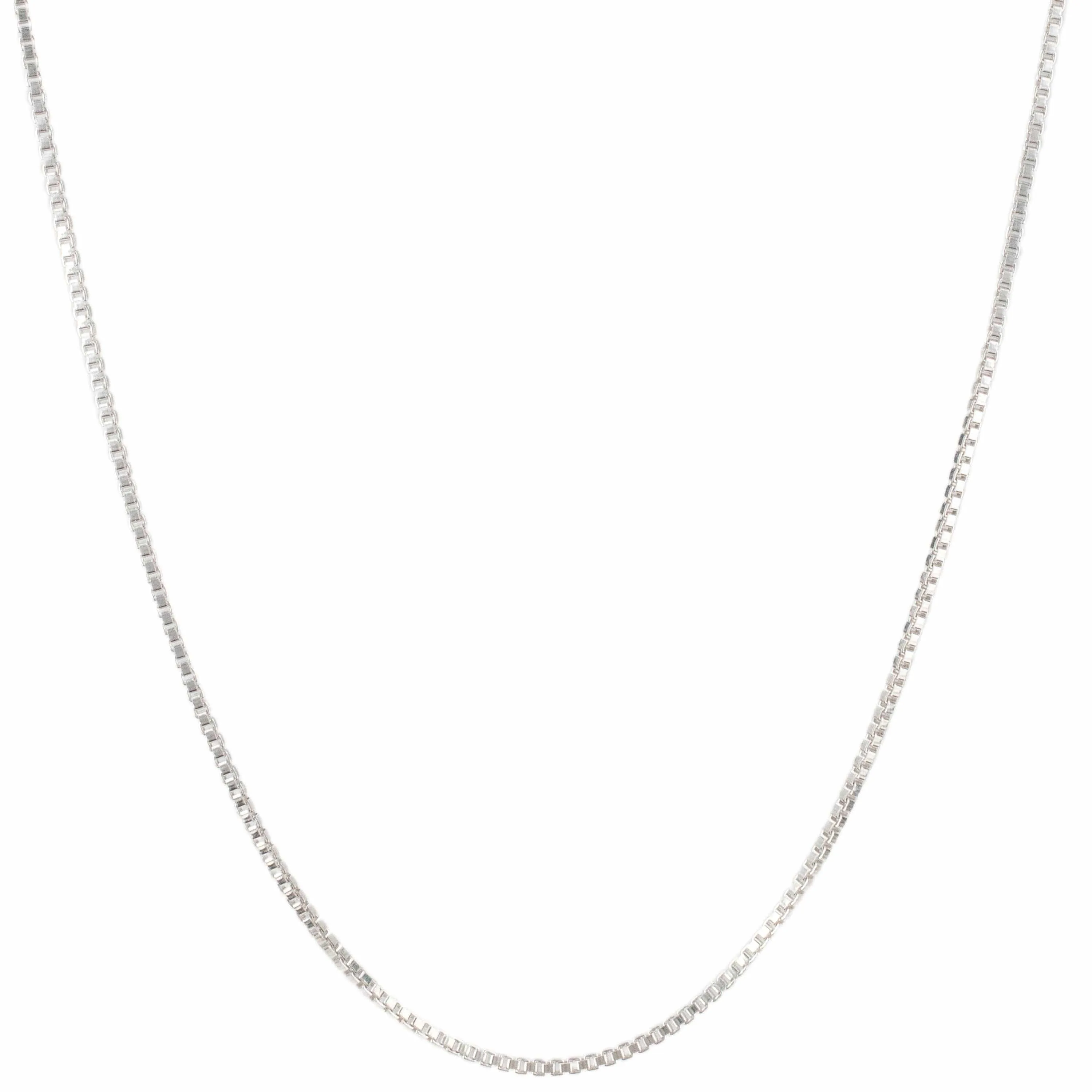 22" Italian Sterling Silver Box Chain Necklace 1.4mm