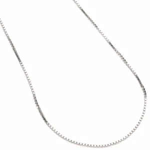 22" Italian Sterling Silver Box Chain Necklace 1.4mm