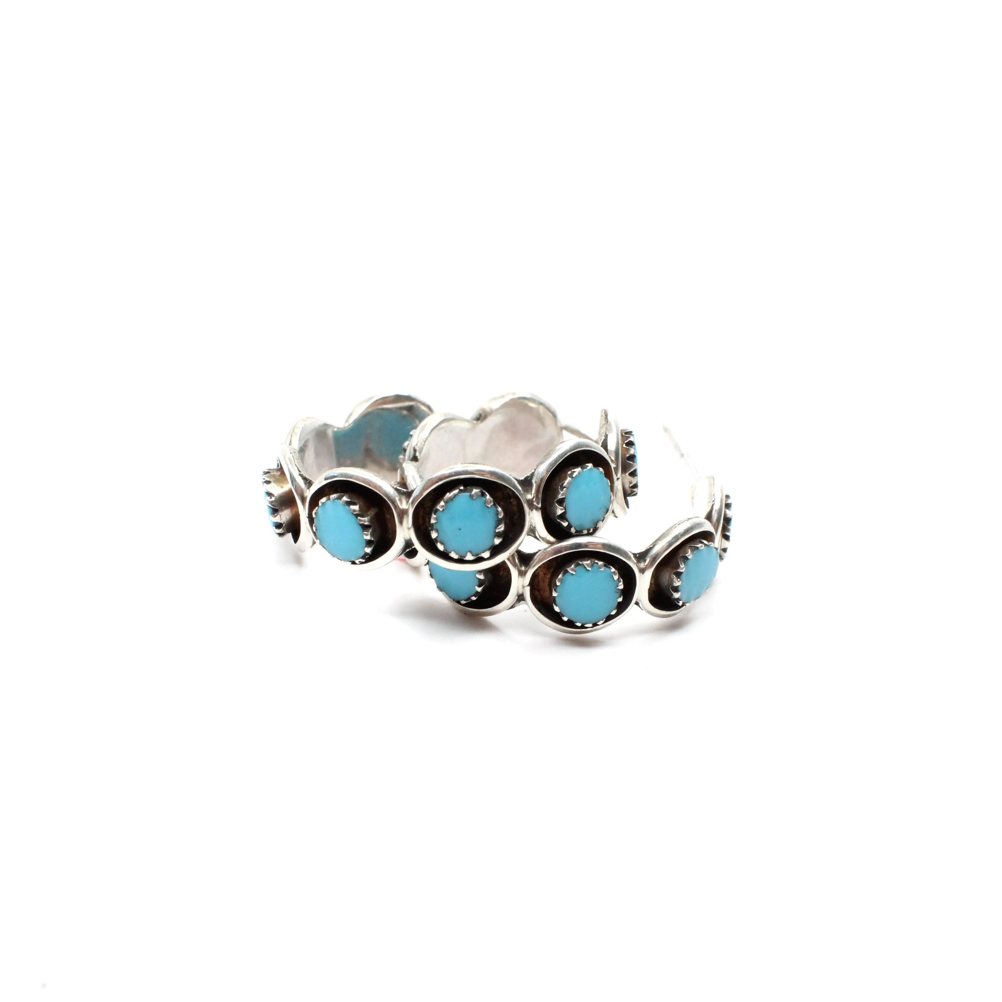 3/4" Zuni Hoops-Turquoise