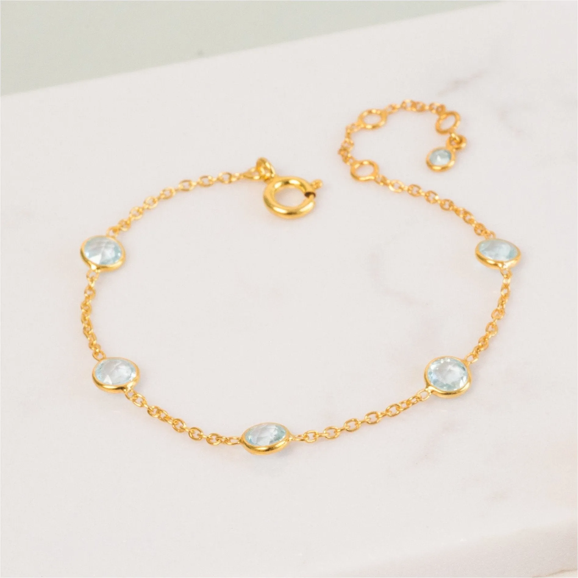 Antibes Blue Topaz & Gold Vermeil Jewellery Set