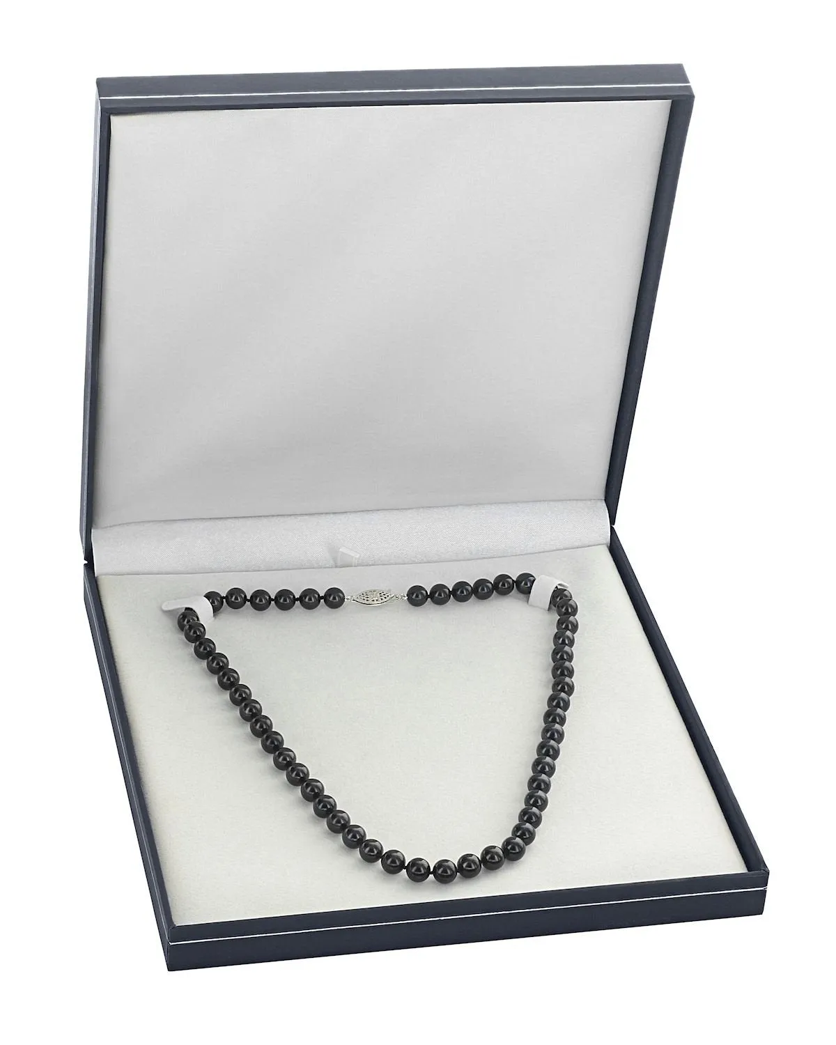 Black Japanese Akoya Pearl Necklace 8.0-8.5mm - AAA Quality