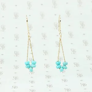 Boho Turquoise Swag Earrings by brunet