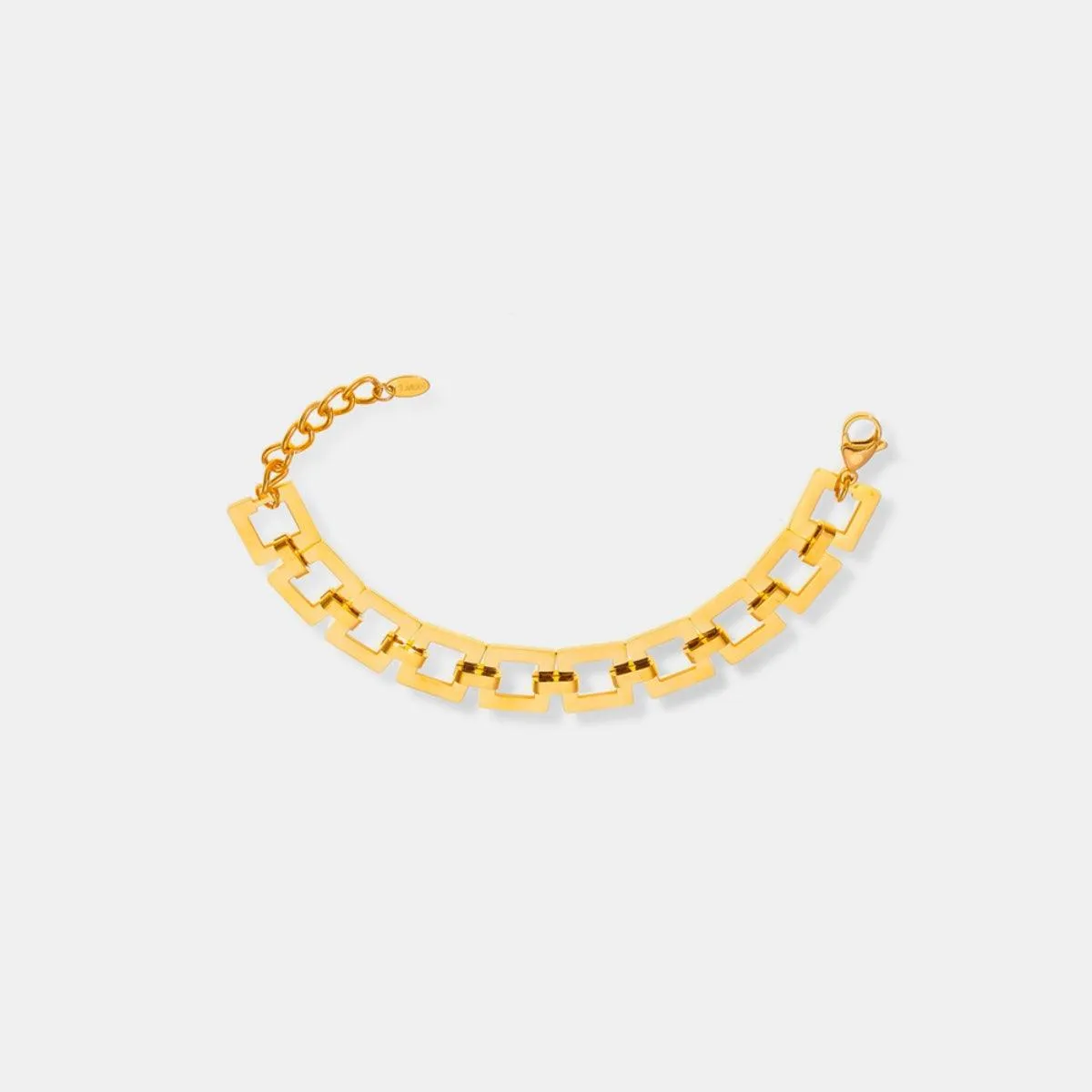 Bracelet 18K gold-plated Titanium Steel Hollow Square Chain