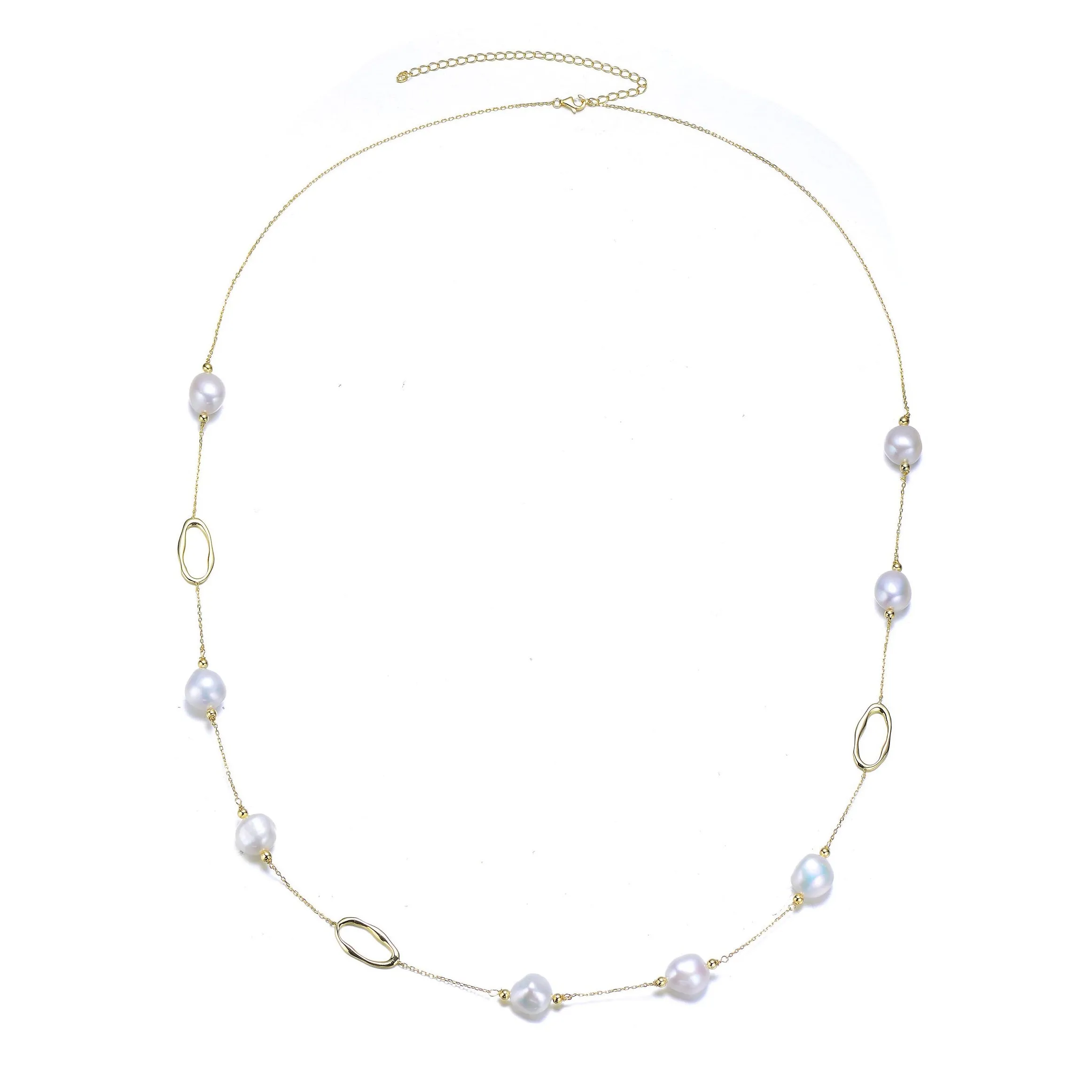 Brigitte Dainty Golden Pearl Necklace