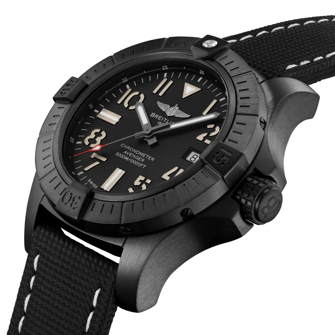 BRT Watch Avenger AutoMTic 45 SeaWOF Night Mission Leather Tang Type