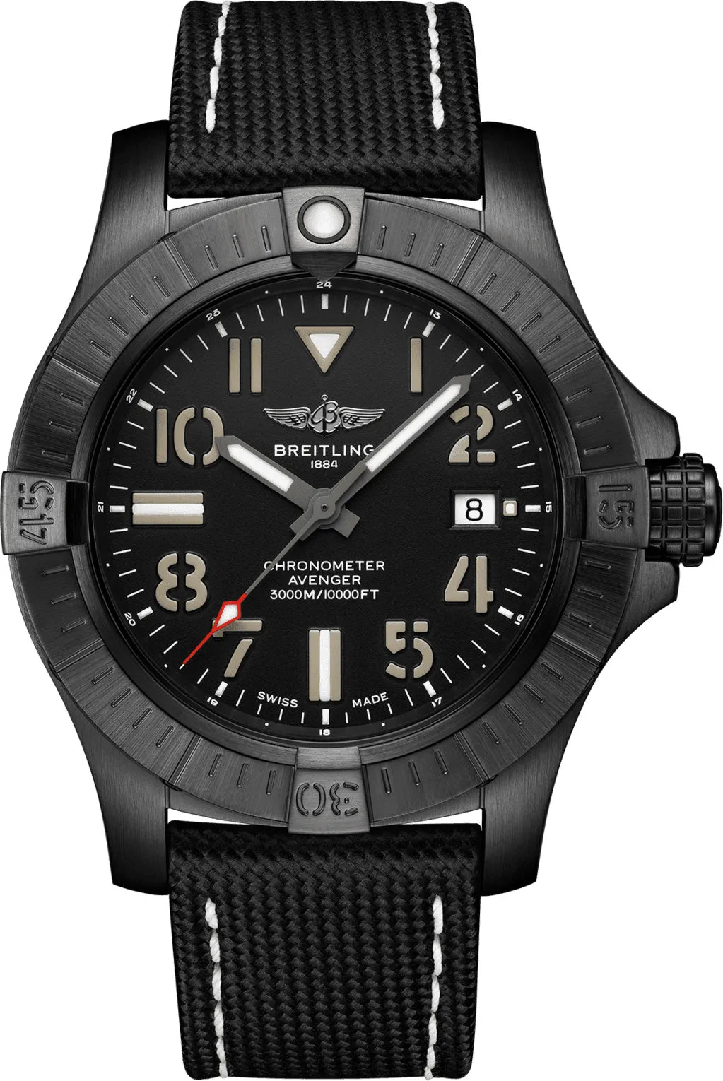 BRT Watch Avenger AutoMTic 45 SeaWOF Night Mission Leather Tang Type