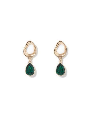 Cari Small Stone Drop Earrings