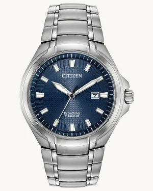 Citizen Paradigm Man's Eco-Drive Blue Face Watch BM7431-51L