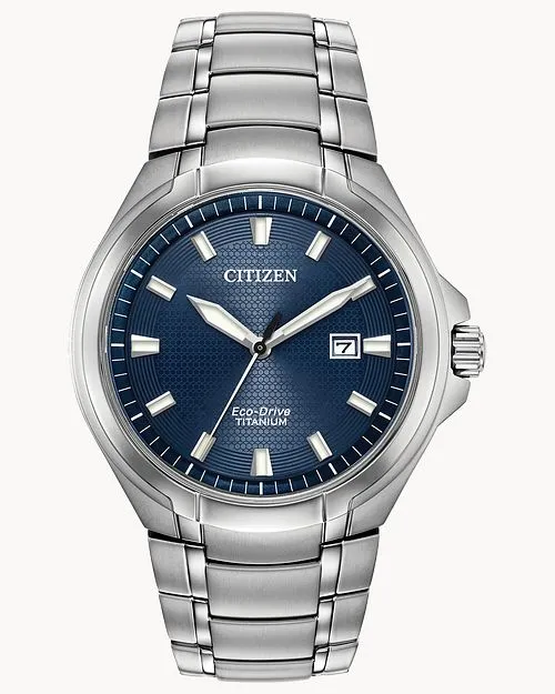 Citizen Paradigm Man's Eco-Drive Blue Face Watch BM7431-51L