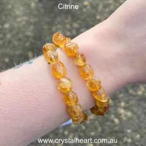 Citrine Stretch Bead Bracelet