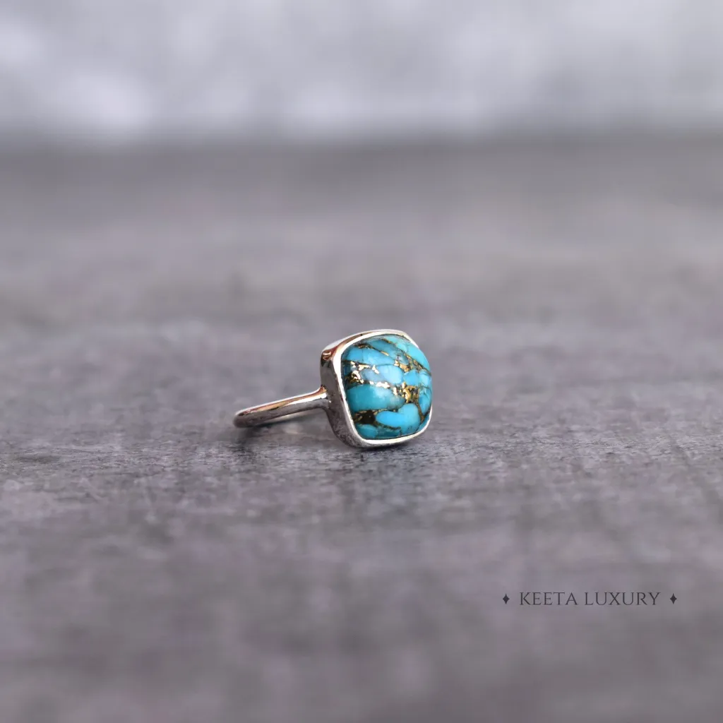 Cushion Conquer - Turquoise Ring