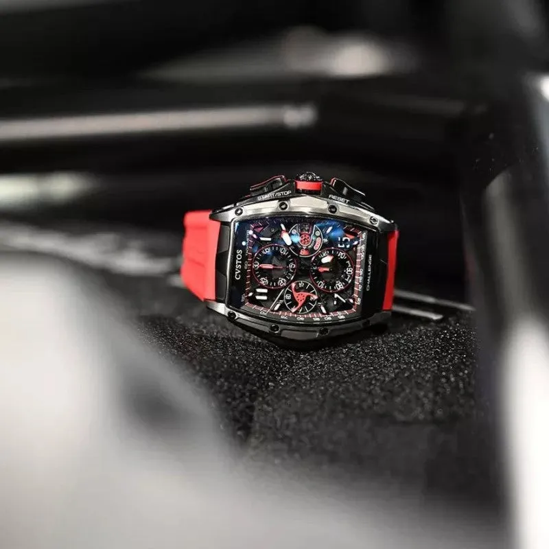 CVSTOS - Chronograph-S Black Brancard Titanium | Red