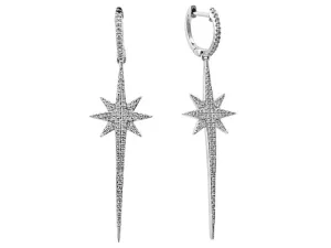 DANGLING STARBURST DIAMOND EARRINGS