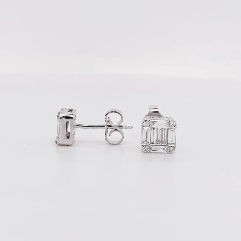 Deco Diamond Studs