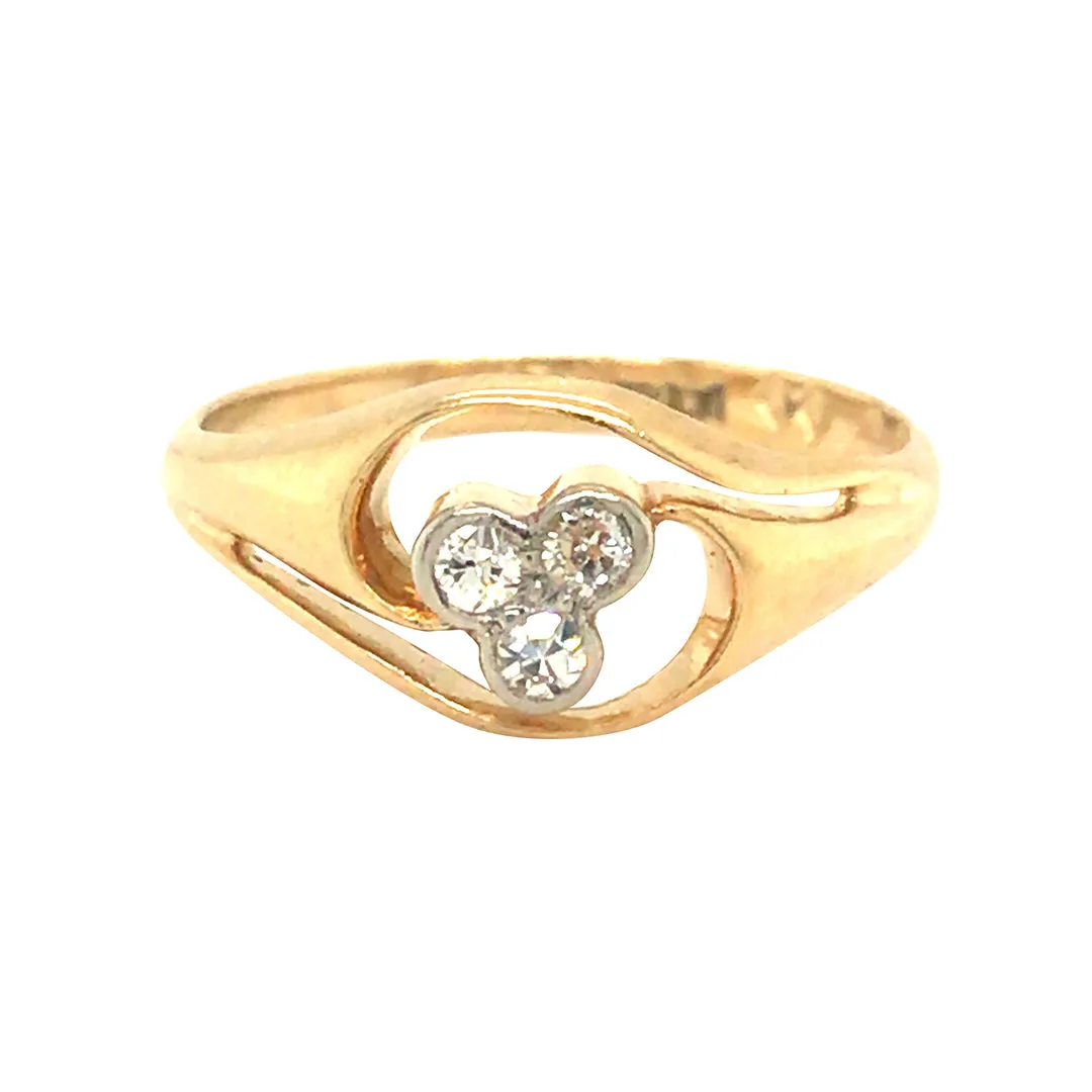 Diamond Cross Over Ring