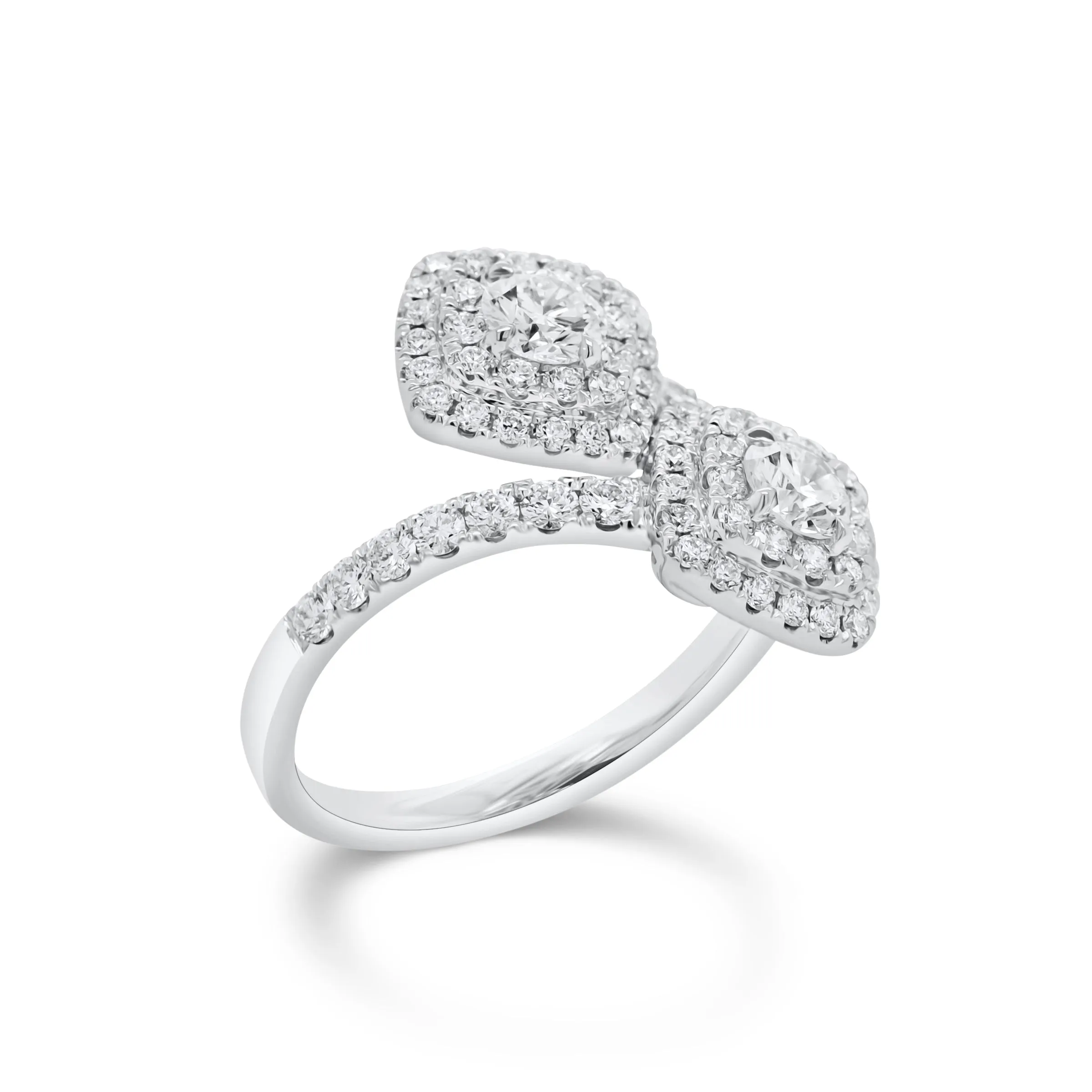 Diamond Cushion Bypass Ring