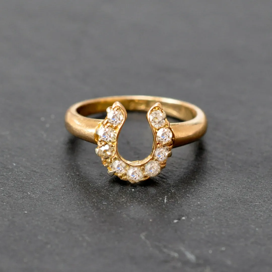 Diamond Horse Shoe Ring