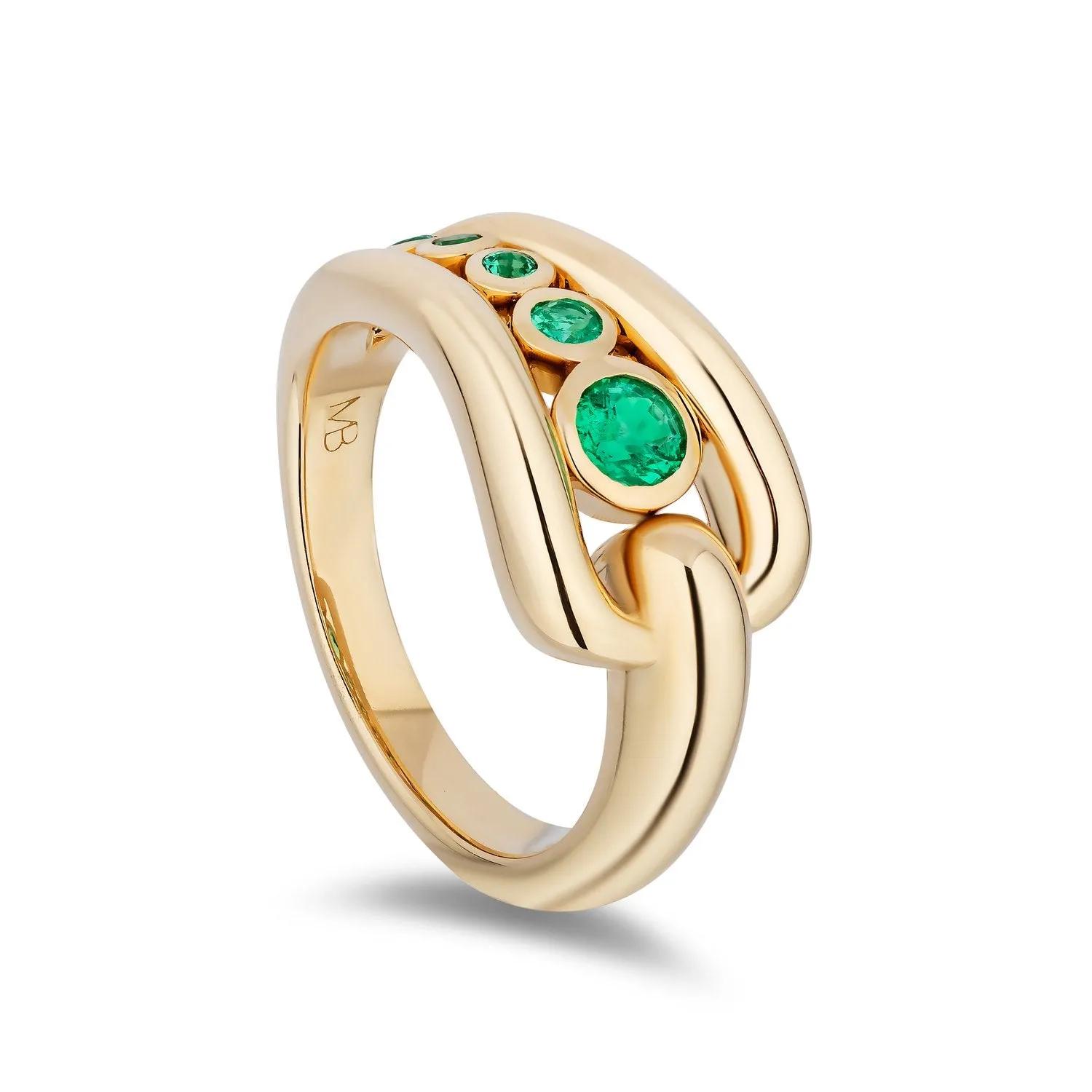 Diamond or Emerald Slingshot Ring