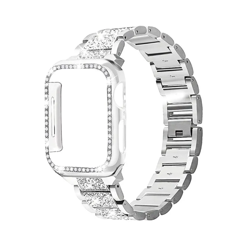 Diamond Strap Series  6 5 Premium Crystal Steel Bracelet Correa Case