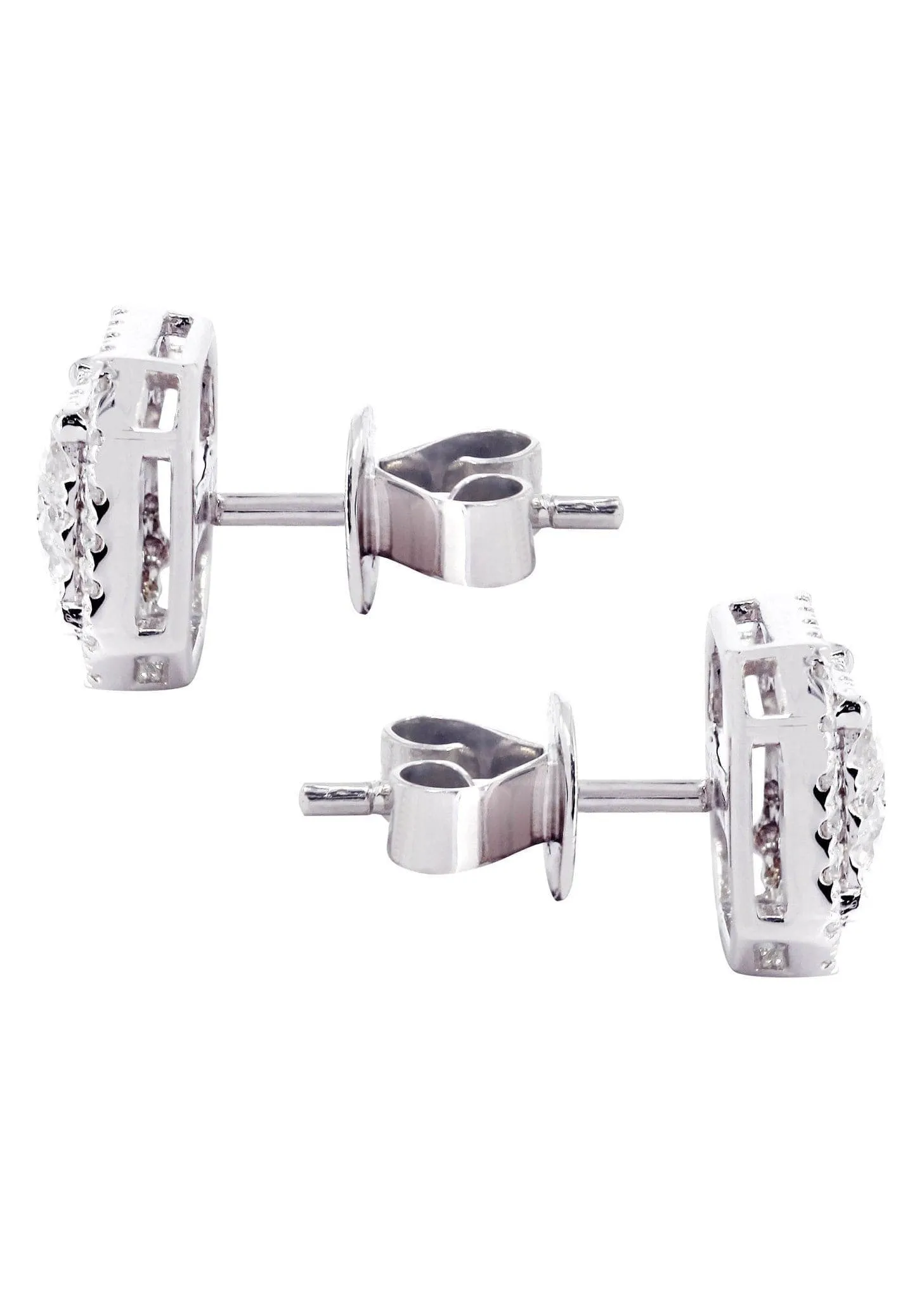 Diamond Stud Earrings For Men | 14K White Gold | 0.86 Carats