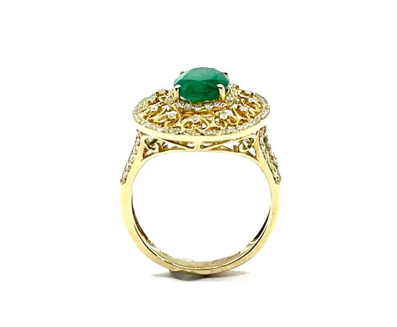 Emerald and Diamond Ring