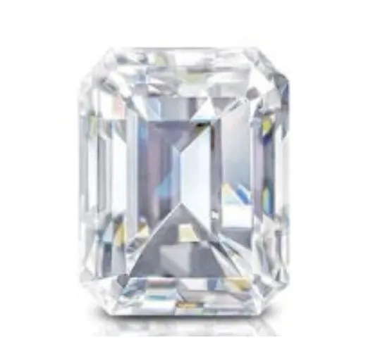 Emerald Cut Colorless Moissanite