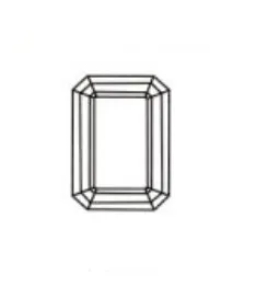 Emerald Cut Colorless Moissanite