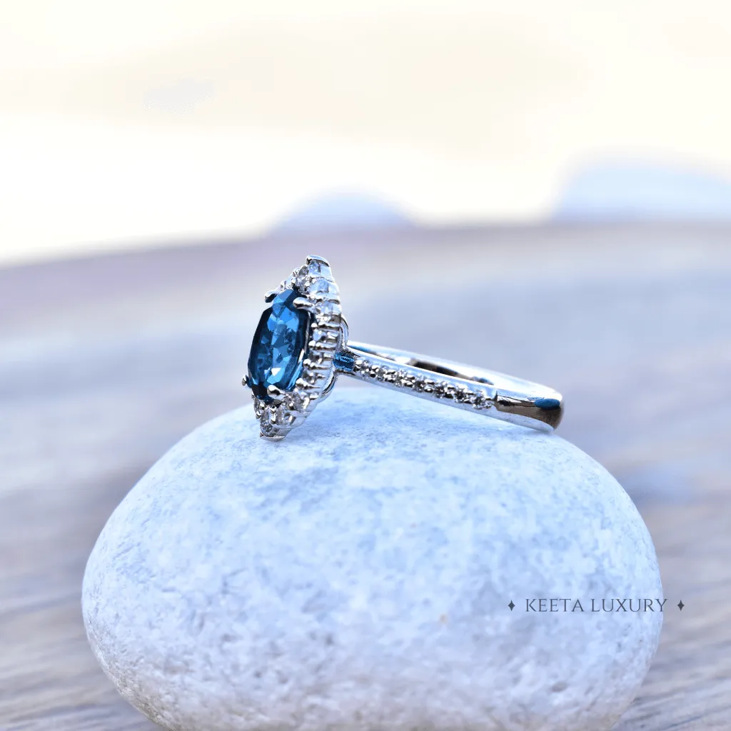 Eternal Bloom - Blue Topaz Ring