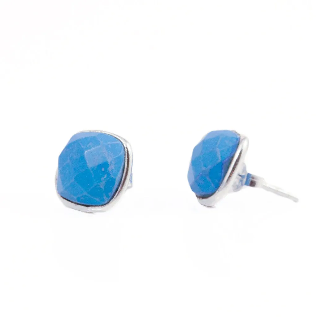 Felice Square Turquoise Earrings