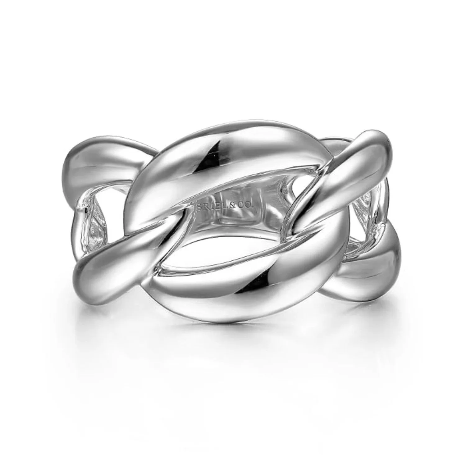 Gabriel & Co. High Polished Chain Link Ring