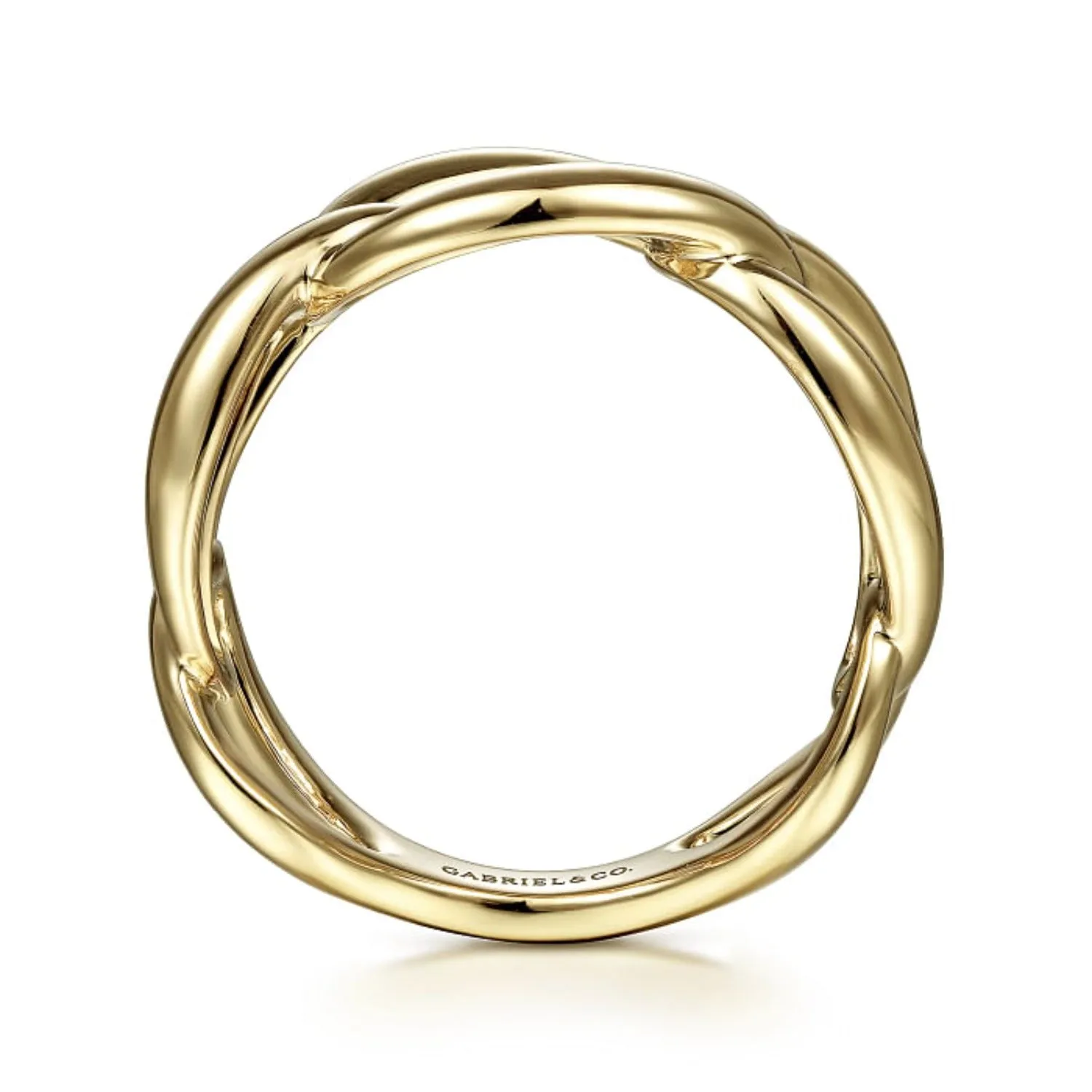 Gabriel & Co. High Polished Chain Link Ring