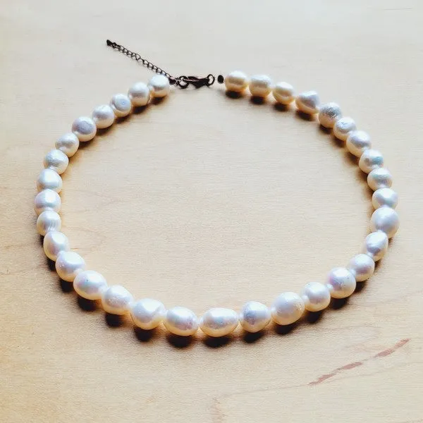 Genuine Freshwater Pearl Collar Necklace - The Jewelry Junkie