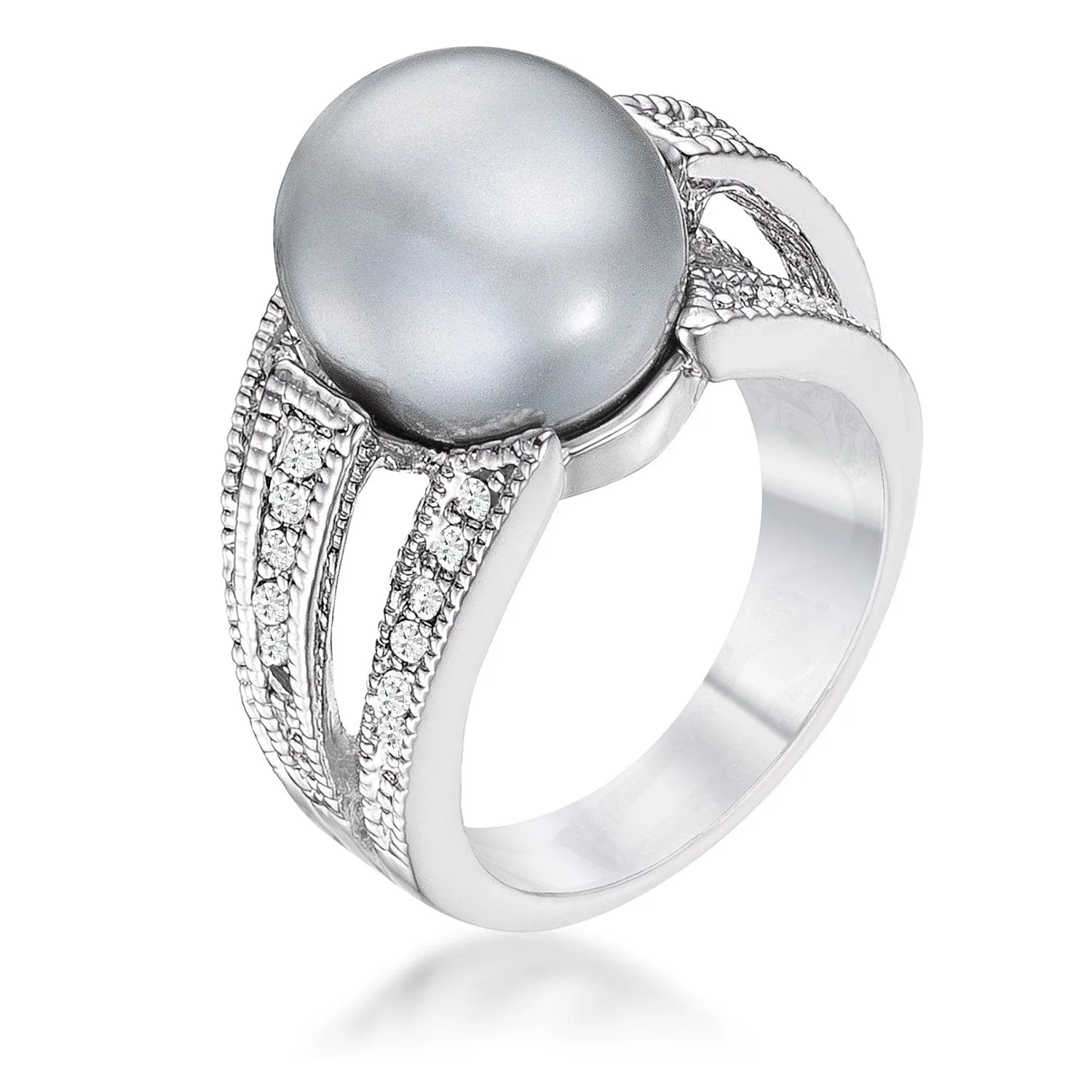 Gina Stimulated Gray Pearl Ring