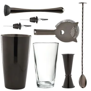 Gun Metal Cocktail Set - 8 Piece