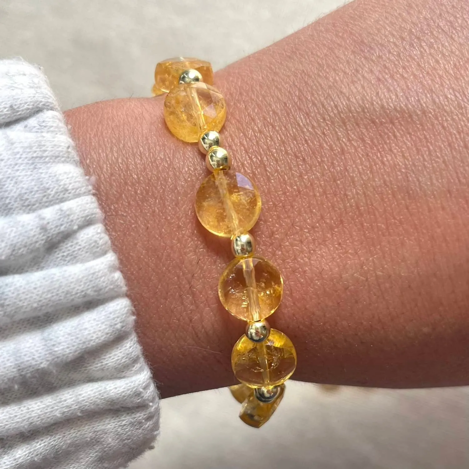 Halo Bracelet - Citrine