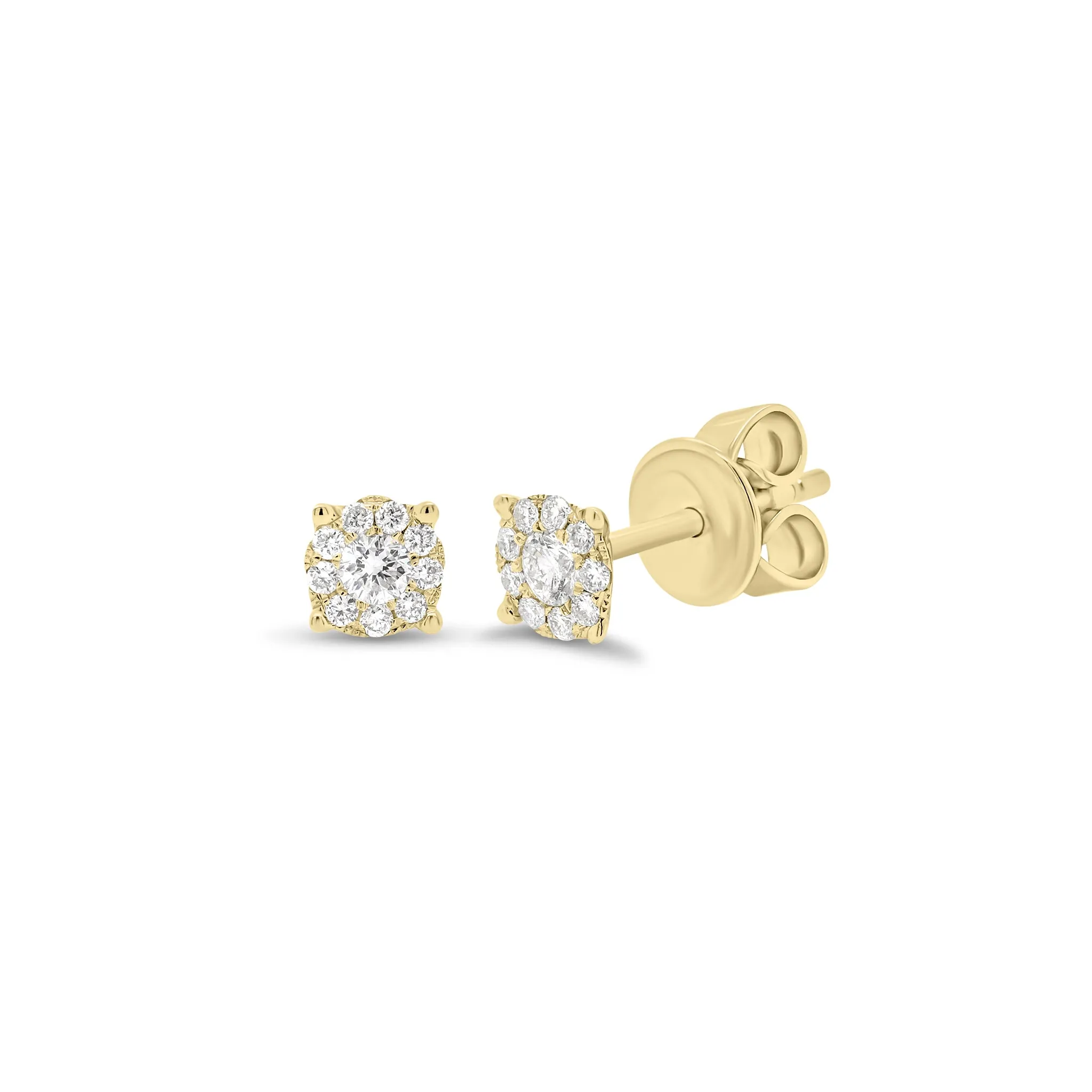 Halo Diamond Stud Earrings