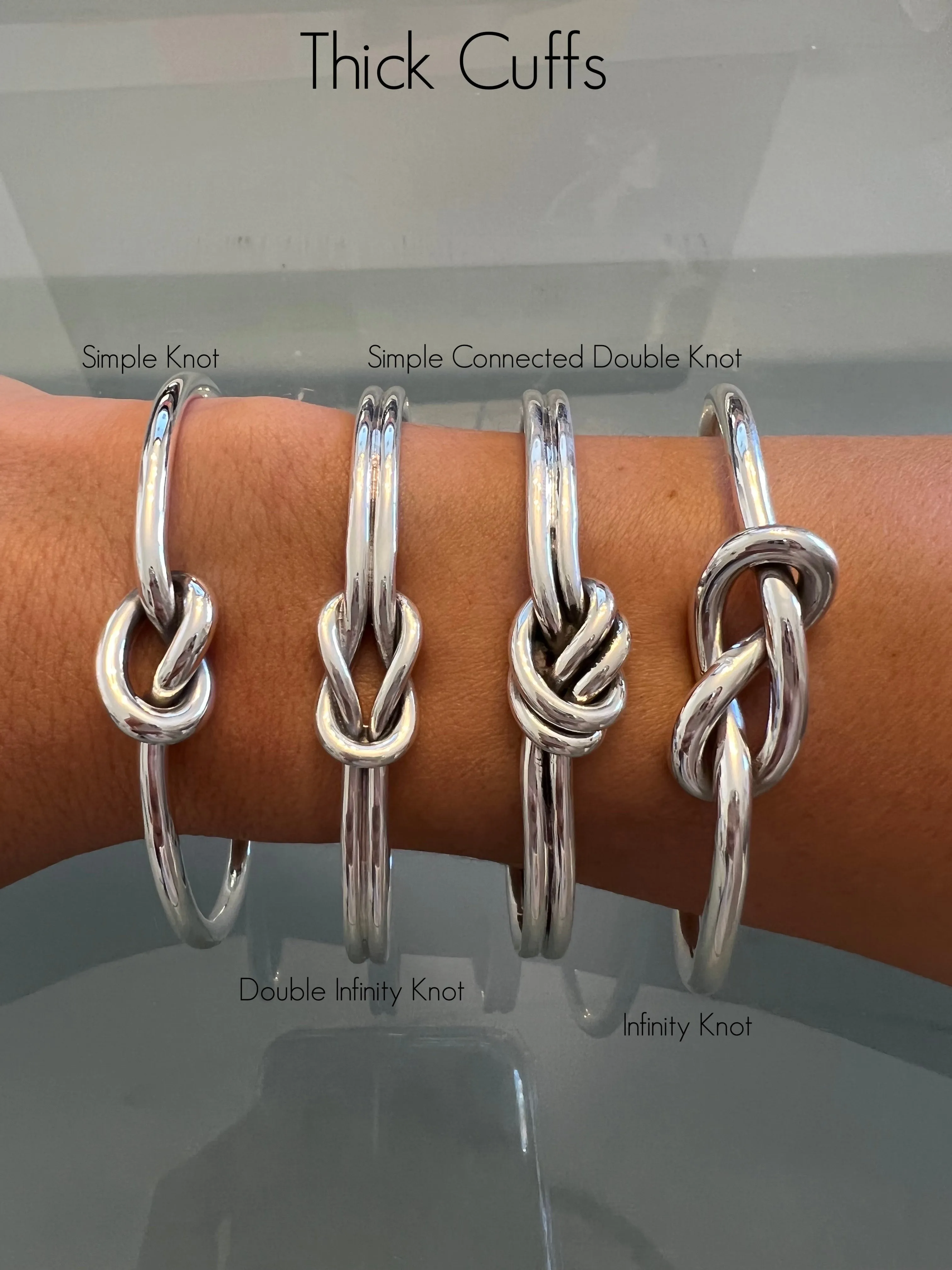 Infinity Knot Cuff Bracelet - Thick