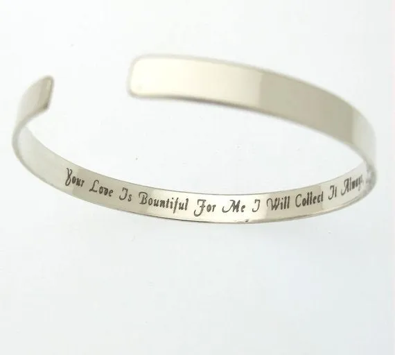 Inspirational bracelet - Hidden Quote Bracelet